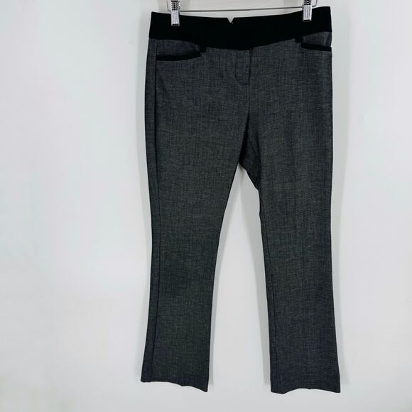 Express Columnist Low-Rise Flare Trousers Gray Dress Pants Size 0 Short Y2K - Picture 1 of 8